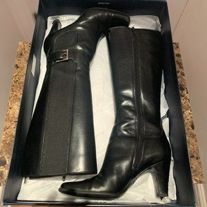 Black Heel Knee High Boots